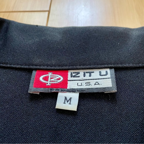 Retro Bowling Shirt Black Animal Print Size Medium Short Sleeve - Picture 2 of 10